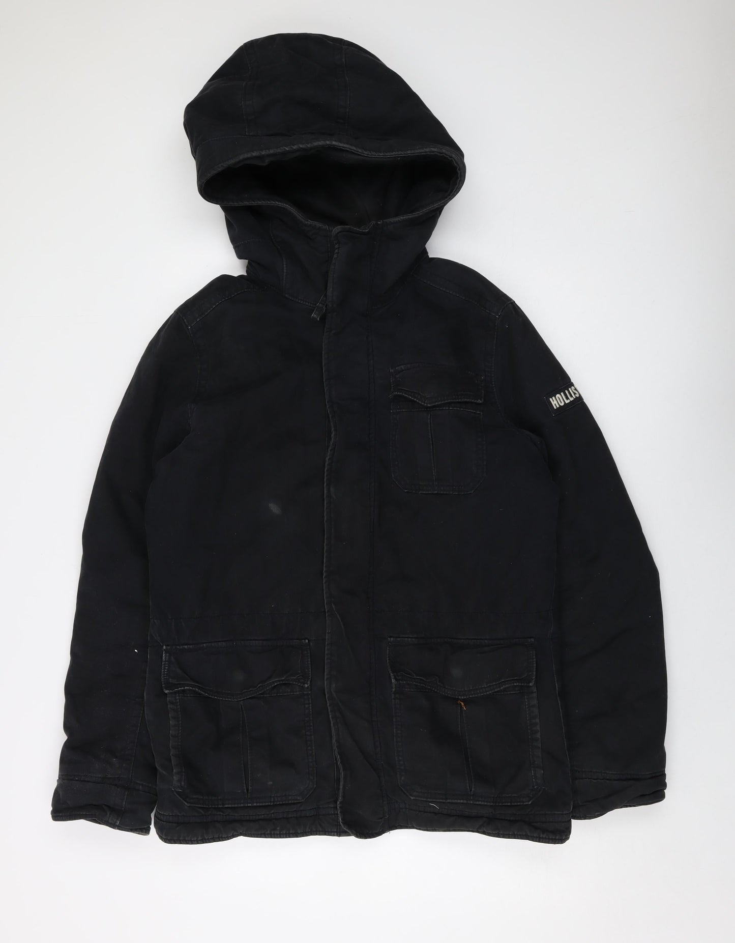 Hollister Mens Black Jacket Size M Zip