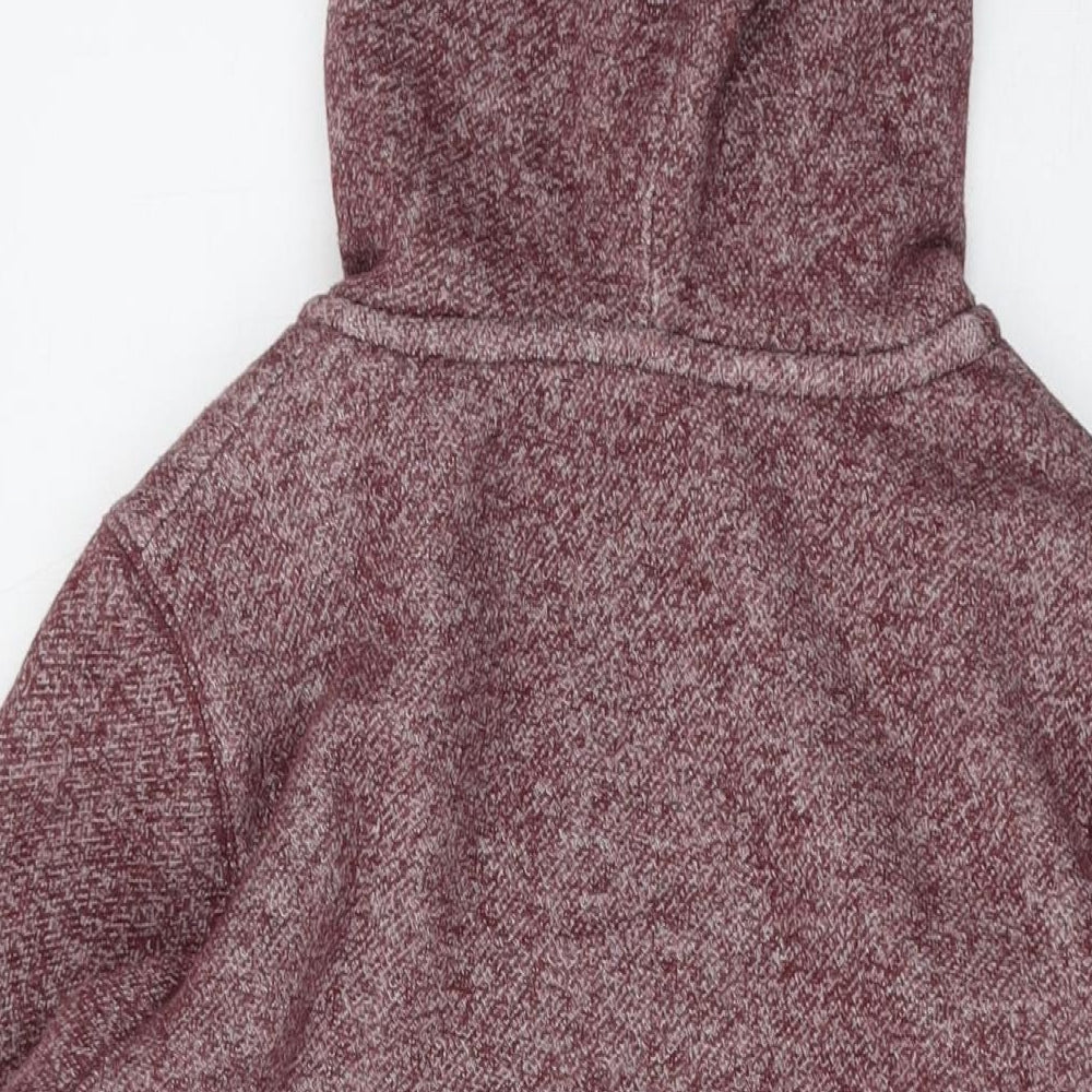 Jack Wills Womens Red Cotton Full Zip Hoodie Size 10 Zip