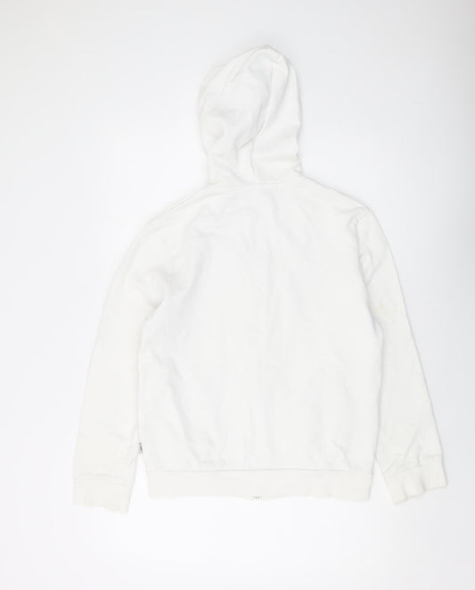 Speedo Womens Ivory Cotton Full Zip Hoodie Size 12 Zip