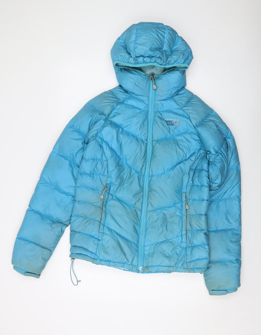 Mountain Hardwear Womens Blue Puffer Jacket Jacket Size M Zip
