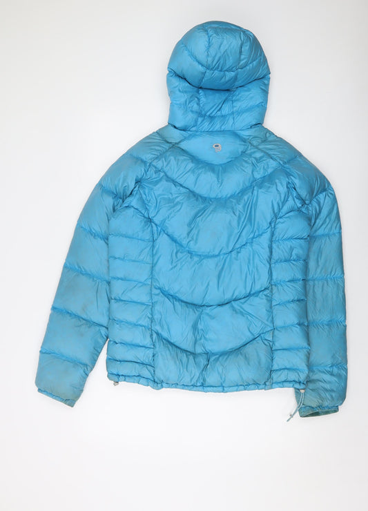 Mountain Hardwear Womens Blue Puffer Jacket Jacket Size M Zip