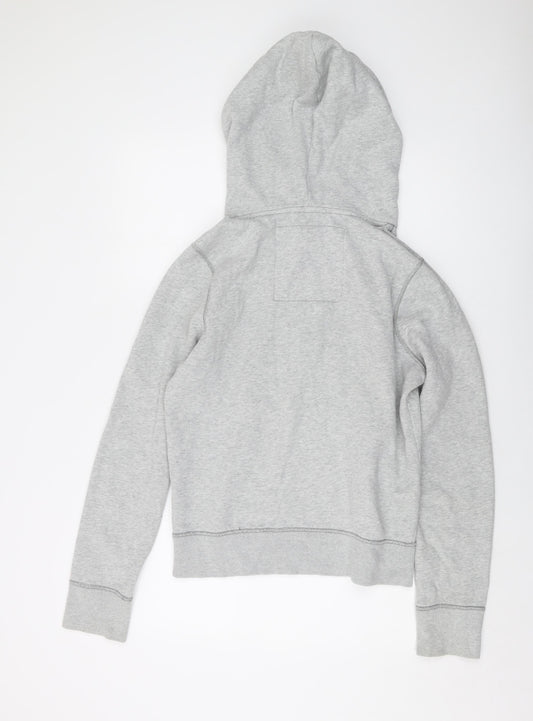 Hollister Mens Grey Cotton Pullover Hoodie Size S