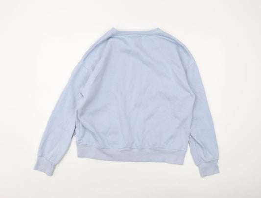 Disney Womens Blue Cotton Pullover Sweatshirt Size 10 Pullover - Stitch