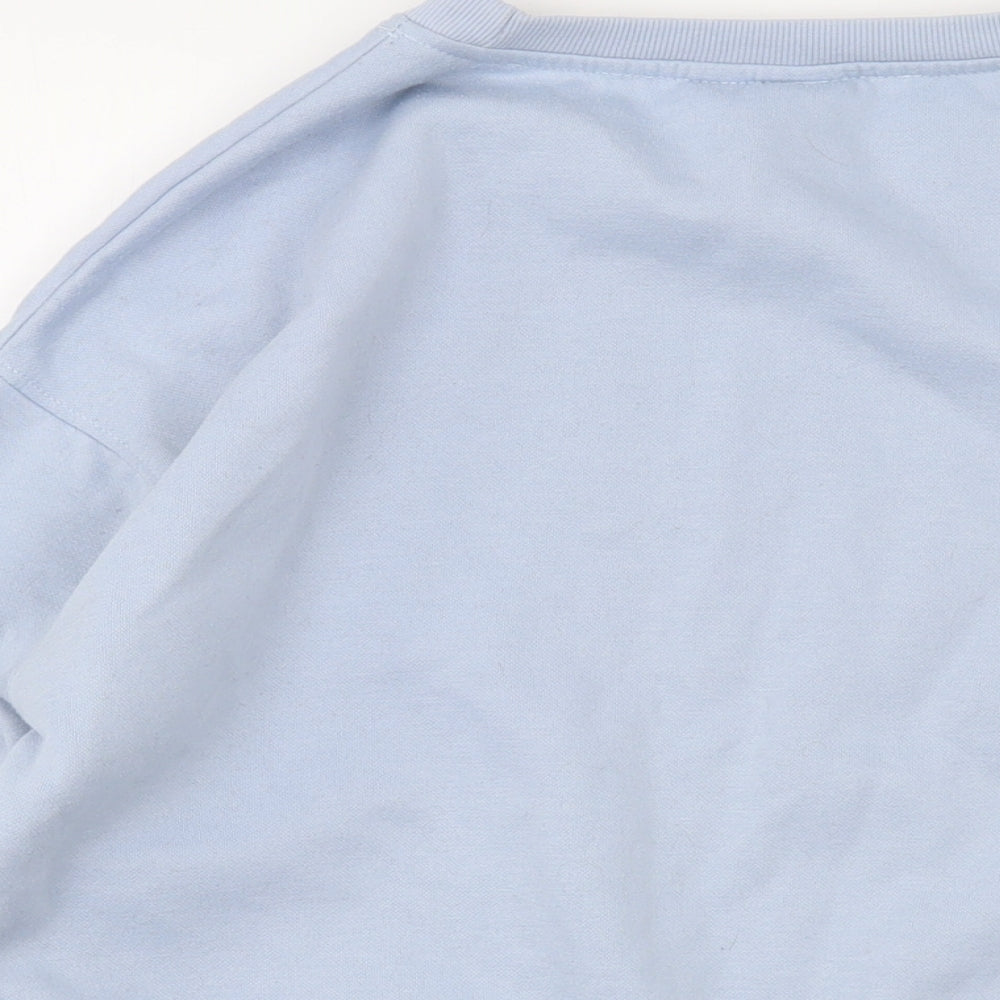 Disney Womens Blue Cotton Pullover Sweatshirt Size 10 Pullover - Stitch