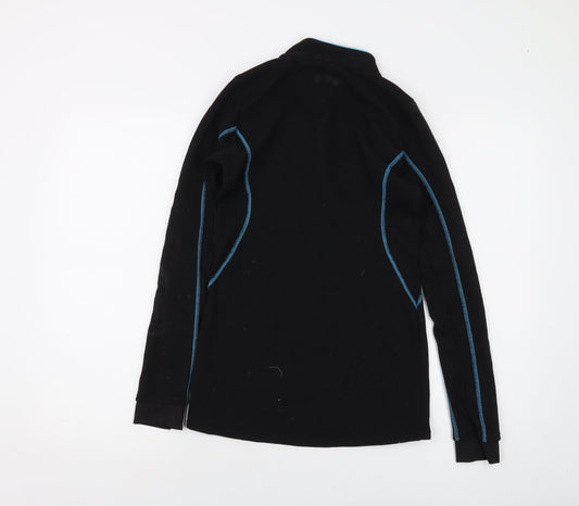 Oxylane Womens Black Polyester Pullover Sweatshirt Size M Zip