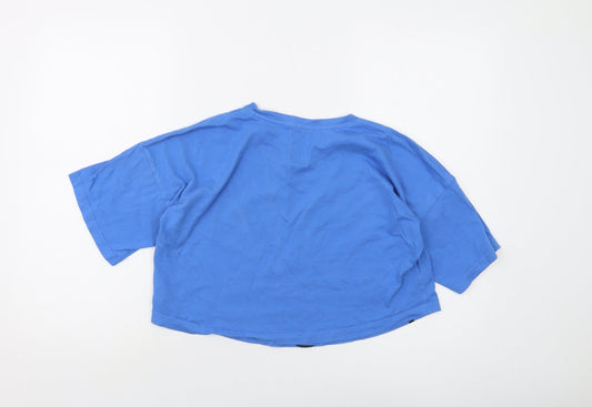 Disney Womens Black Cotton Basic T-Shirt Size 4 Crew Neck