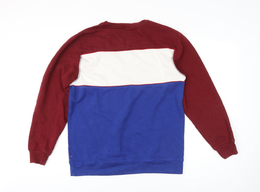 Levi's Womens Multicoloured Colourblock Cotton Pullover Sweatshirt Size L