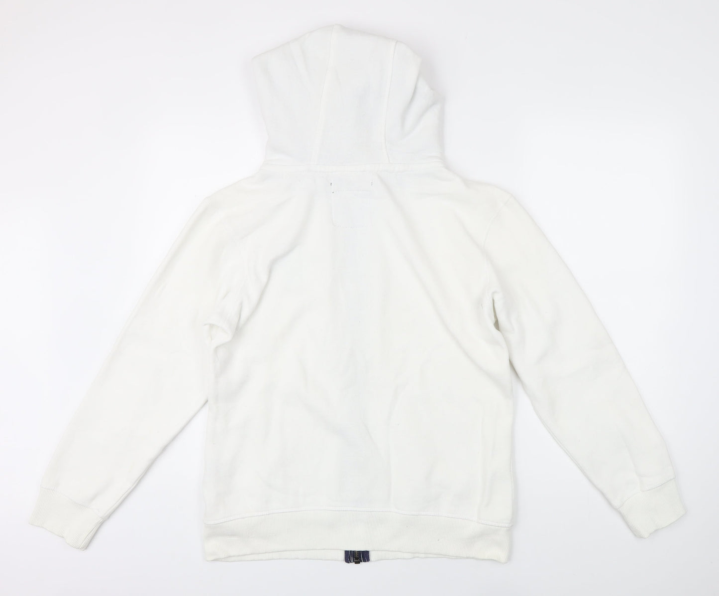 Tog Twenty Four Womens White Cotton Full Zip Hoodie Size M Zip