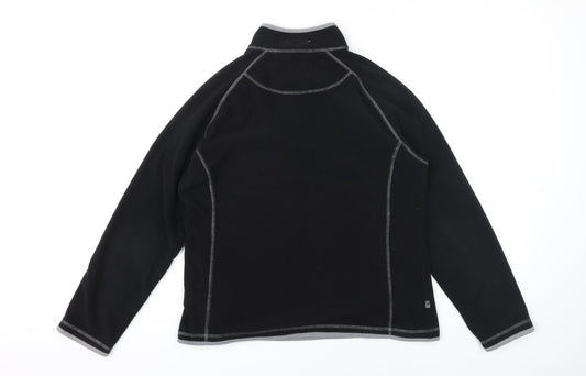 Womens UK 16 Regular Mountain Life Black Pullover Sweatshirt