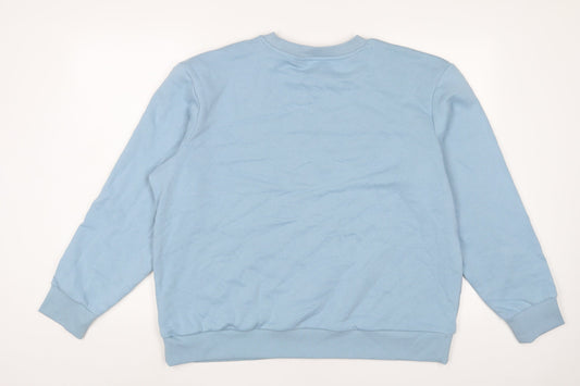 Marks and Spencer Mens Blue Cotton Pullover Sweatshirt Size L