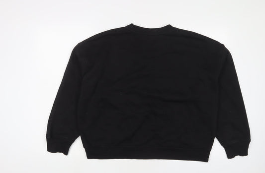 NEXT Womens Black Cotton Pullover Sweatshirt Size M Pullover