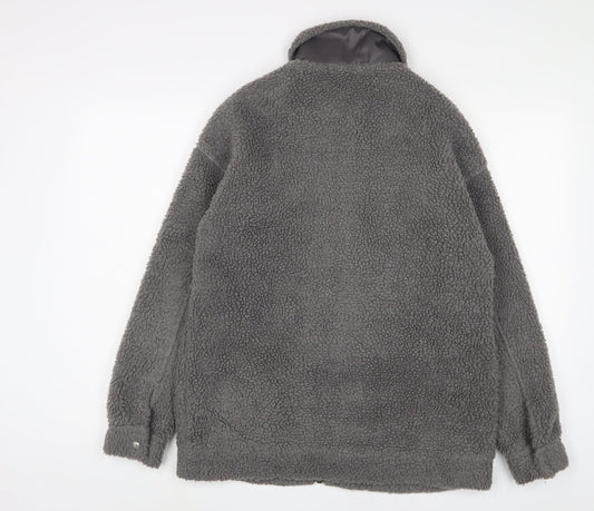 Missguided Womens Grey Jacket Size 6 Zip