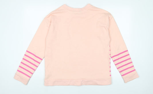 Lipsy Womens Pink Striped Cotton Pullover Sweatshirt Size M Pullover - J'adore