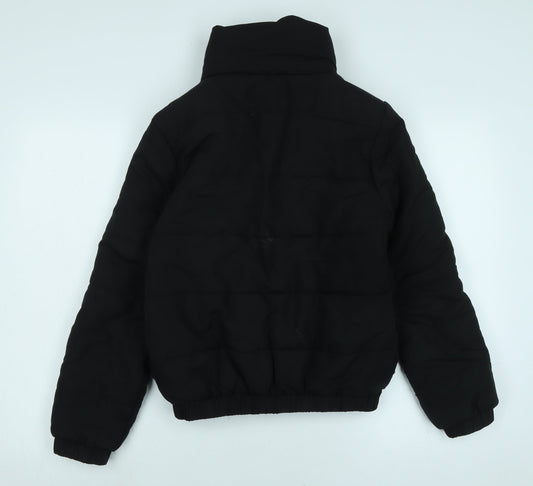 Boohoo Womens Black Jacket Size 8 Zip