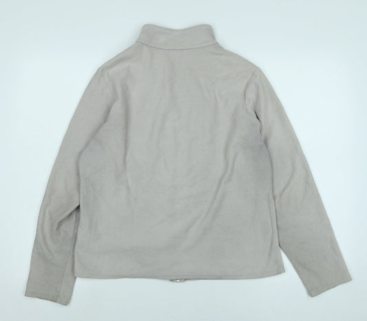Marks and Spencer Womens Grey Jacket Size 16 Zip