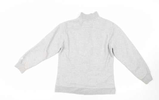 Donnay Womens Grey Cotton Full Zip Sweatshirt Size 12 Zip - Logo Pockets