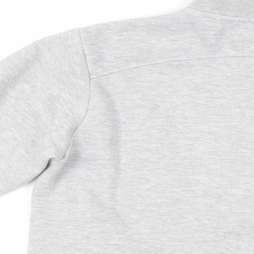 Donnay Womens Grey Cotton Full Zip Sweatshirt Size 12 Zip - Logo Pockets