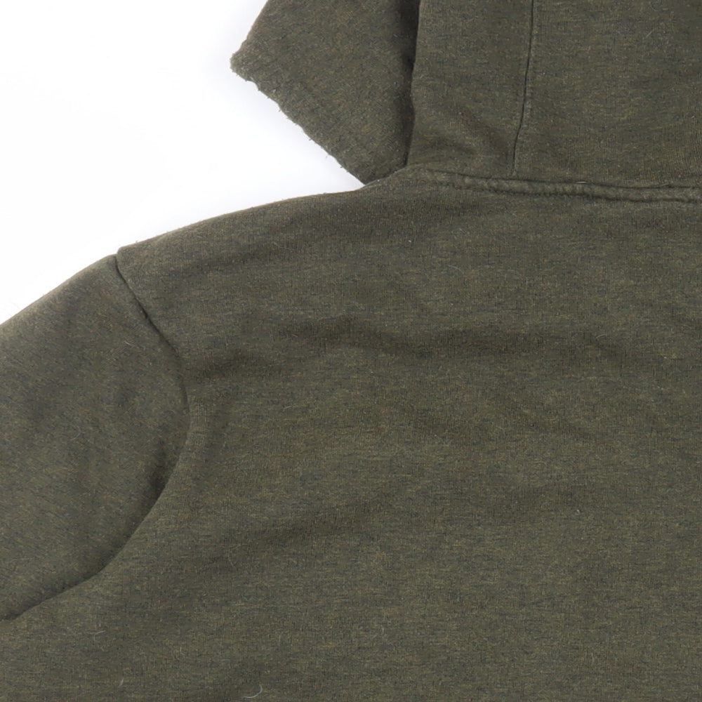 Slazenger Mens Green Polyester Full Zip Hoodie Size M - Logo Pockets