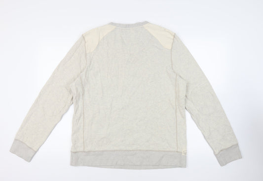 NEXT Mens Beige Cotton Pullover Sweatshirt Size XL