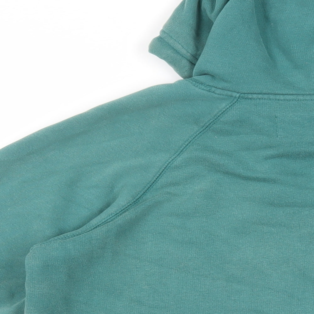 Jack Wills Mens Green Cotton Pullover Hoodie Size XS - Logo Pockets