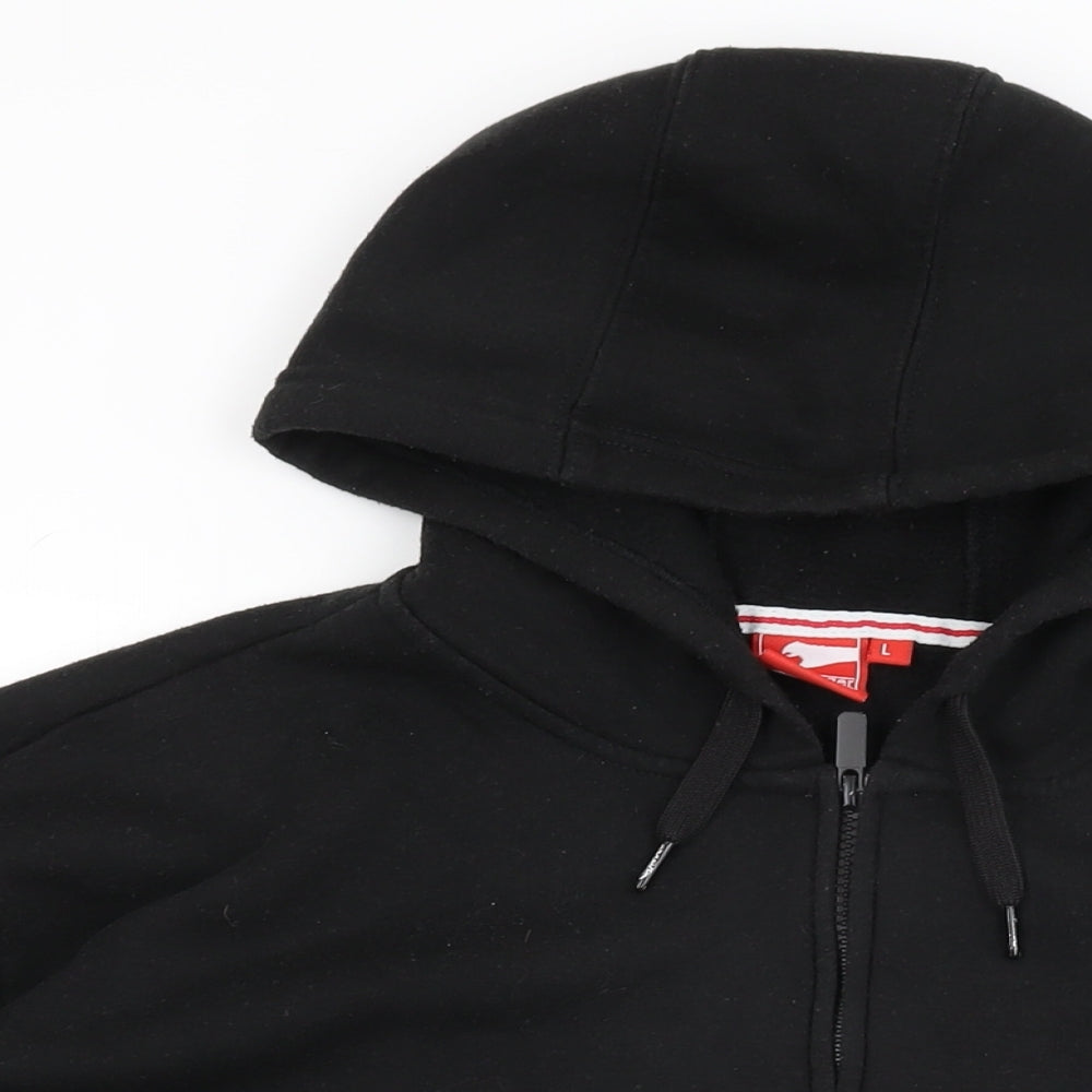 Slazenger Mens Black Cotton Full Zip Hoodie Size L