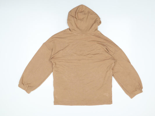 Marks and Spencer Womens Beige Polyester Pullover Hoodie Size 8 Pullover