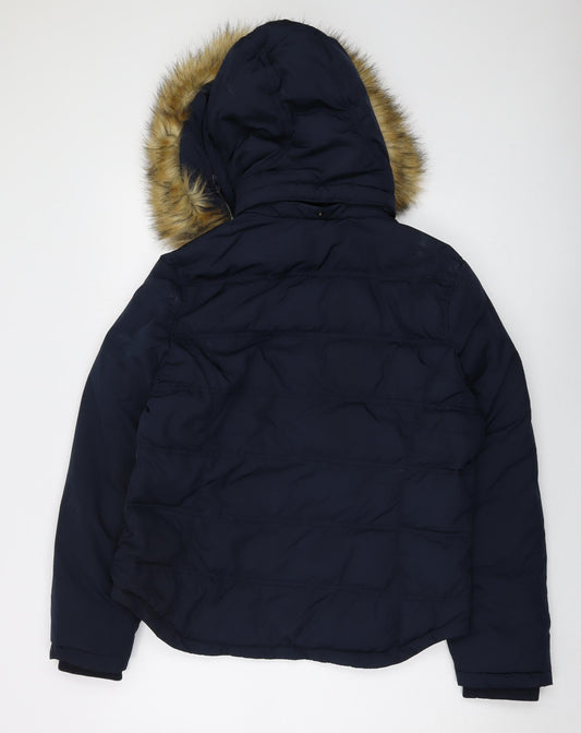 Jack Wills Womens Blue Jacket Size 14 Zip