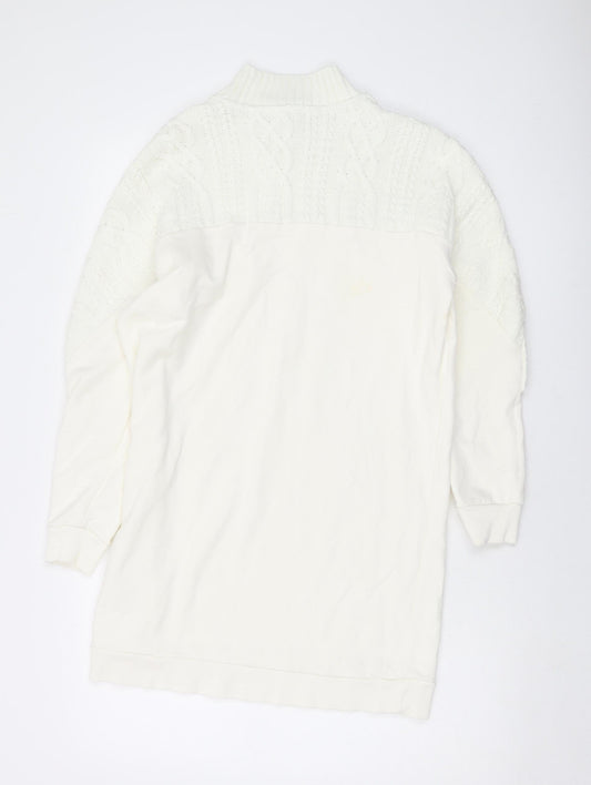 River Island Womens Ivory Cotton Pullover Sweatshirt Size XS Pullover