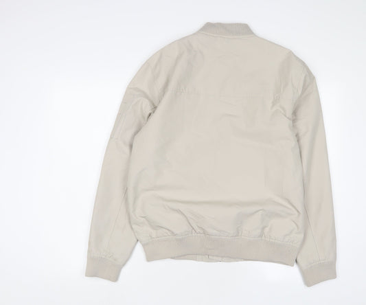 River Island Mens Beige Jacket Size M Zip