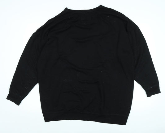 Disney Womens Black Polyester Pullover Sweatshirt Size L - Disney Film Expert