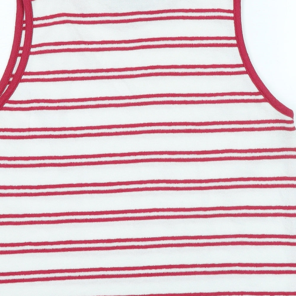 Marks and Spencer Womens White Scoop Neck Polyester Vest Jumper Size 12
