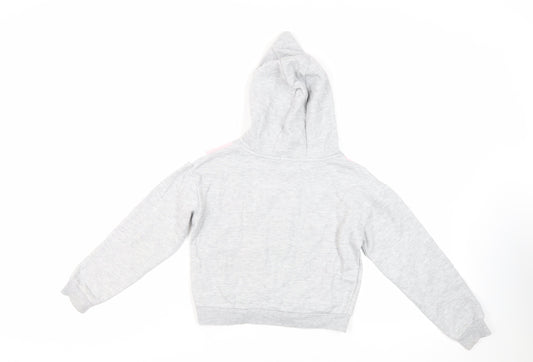 California Girls Grey Colourblock Cotton Pullover Hoodie Size 8-9 Years Pullover