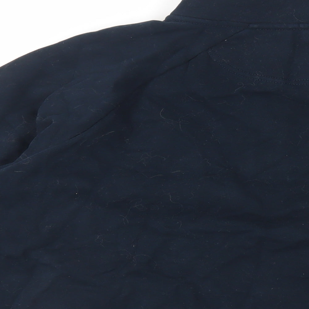Marks and Spencer Womens Blue Cotton Pullover Sweatshirt Size M Zip - Pockets