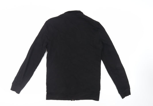 ASOS Mens Black Cotton Full Zip Sweatshirt Size M - Pockets