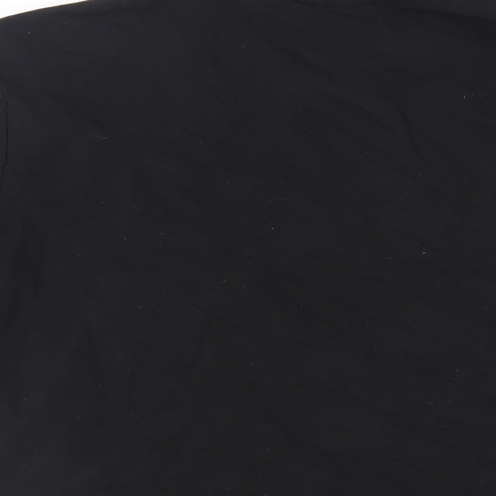 Brand and care label for ASOS men’s black cotton full zip sweatshirt, size M, - pockets