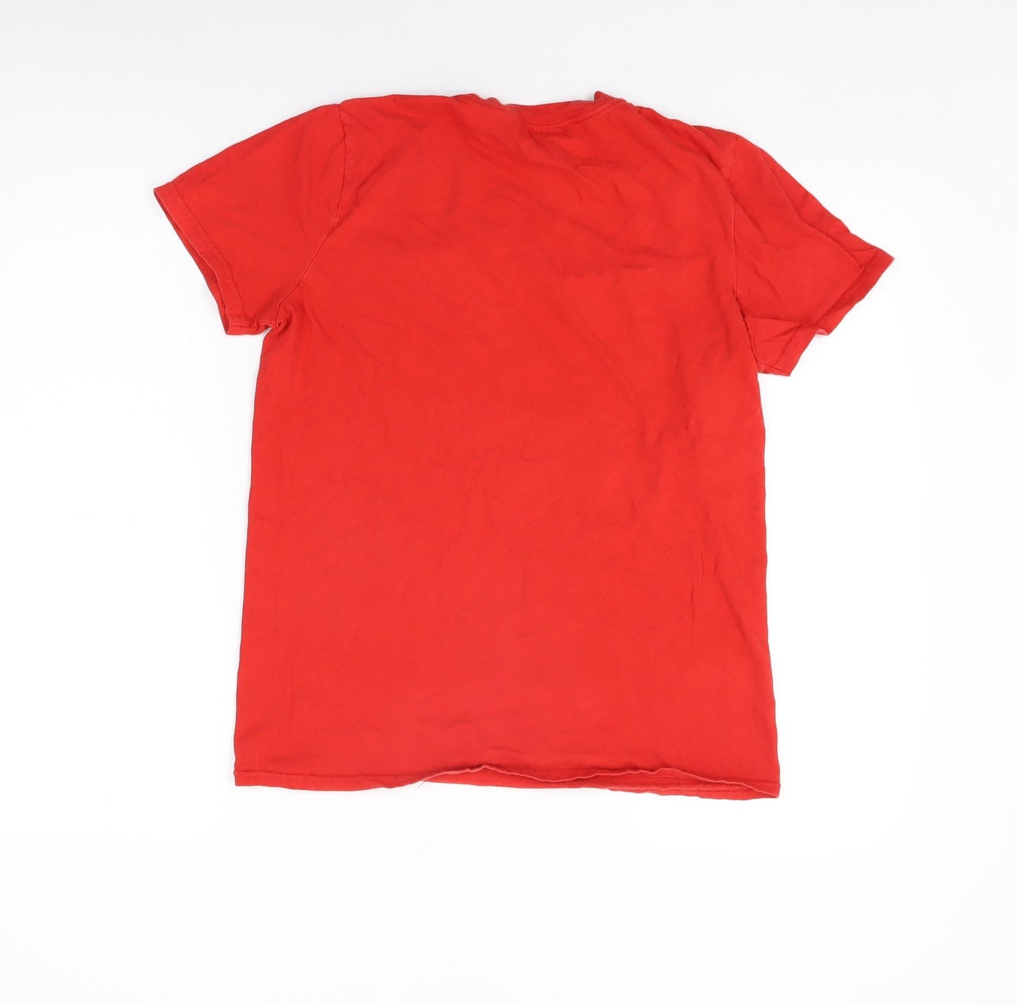 The Flash Womens Red Cotton Basic T-Shirt Size S Round Neck - The Flash, Lightning Bolt