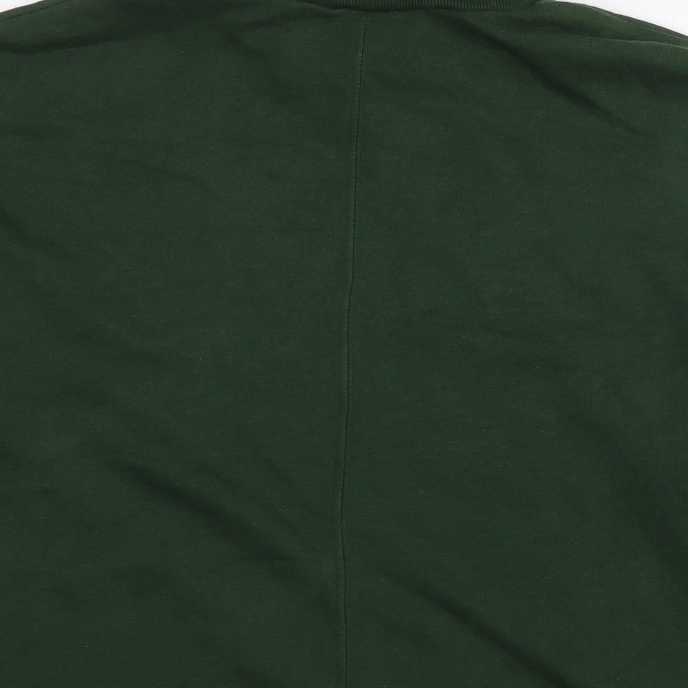Marks and Spencer Womens Green Cotton Pullover Sweatshirt Size 14 Pullover