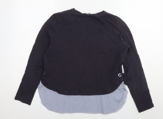 Marks and Spencer Womens Blue Cotton Pullover Sweatshirt Size 10 Pullover