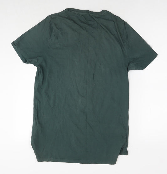 ASOS Mens Green Cotton T-Shirt Size S Round Neck