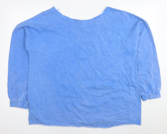 NEXT Womens Blue Cotton Pullover Sweatshirt Size L Pullover