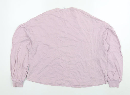 & Other Stories Womens Pink Cotton Pullover Sweatshirt Size XS Pullover