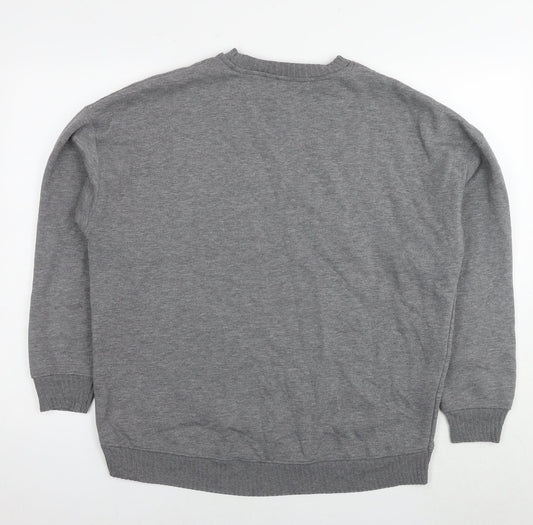 Zara Womens Grey Polyester Pullover Sweatshirt Size S Pullover