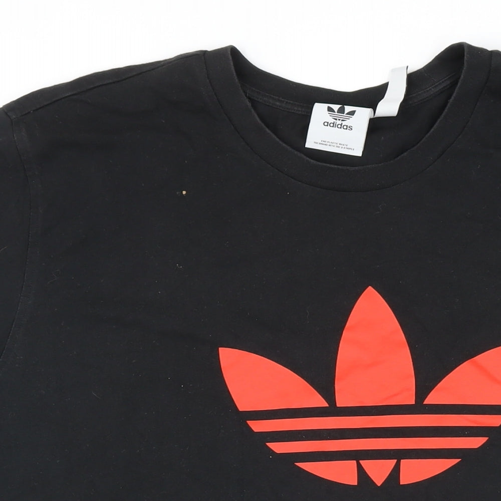 Addidas Mens Black Cotton T-Shirt Size 2XL Round Neck - Old Trafford