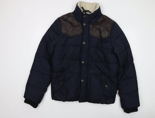 Hollister Mens Blue Jacket Size L Zip