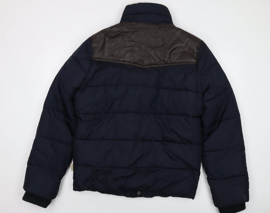 Hollister Mens Blue Jacket Size L Zip