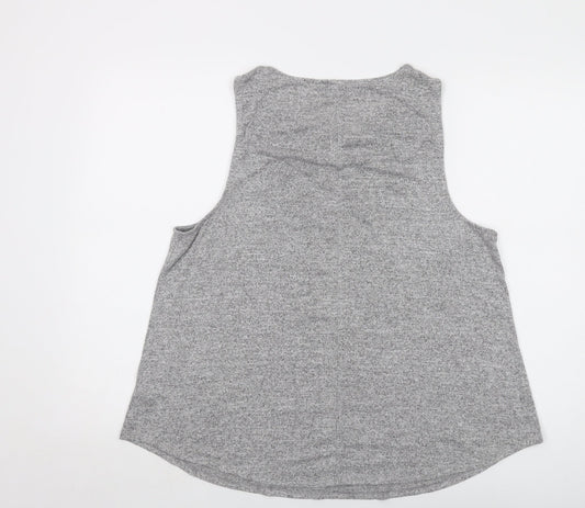 Gap Womens Grey Polyester Basic Tank Size XL Round Neck