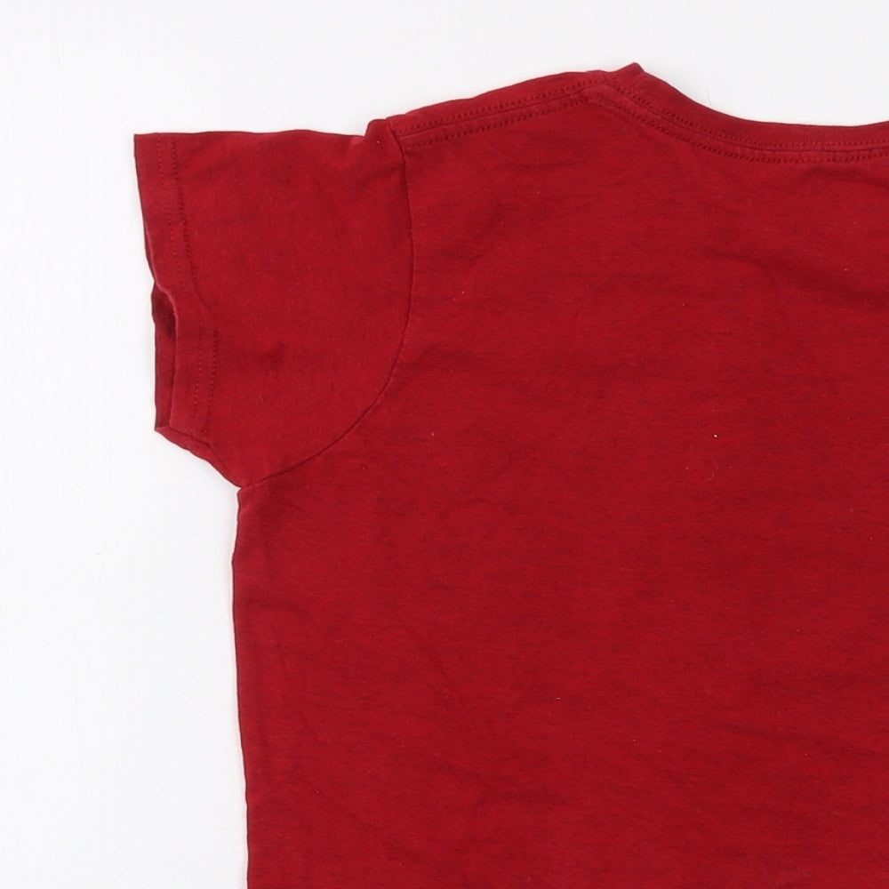 Doctor Who Womens Red Cotton Basic T-Shirt Size S Crew Neck
