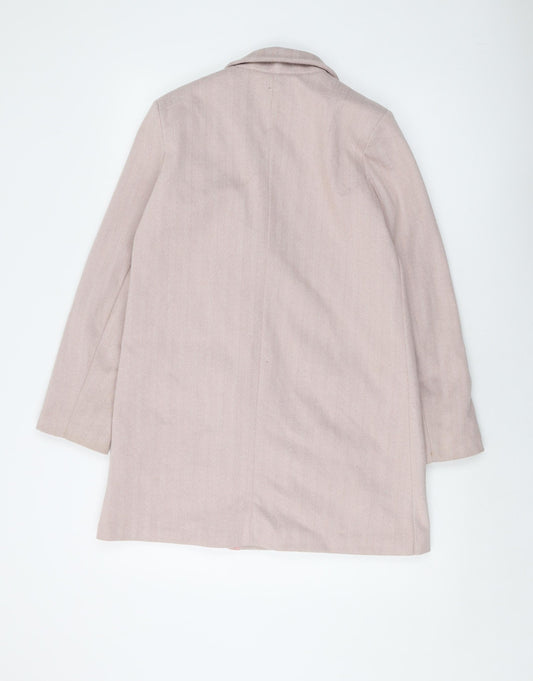 Boohoo Womens Pink Jacket Size 8 Button