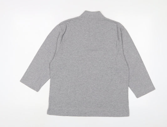 Womens UK Size 18 Poppy Grey Polyester T-Shirt