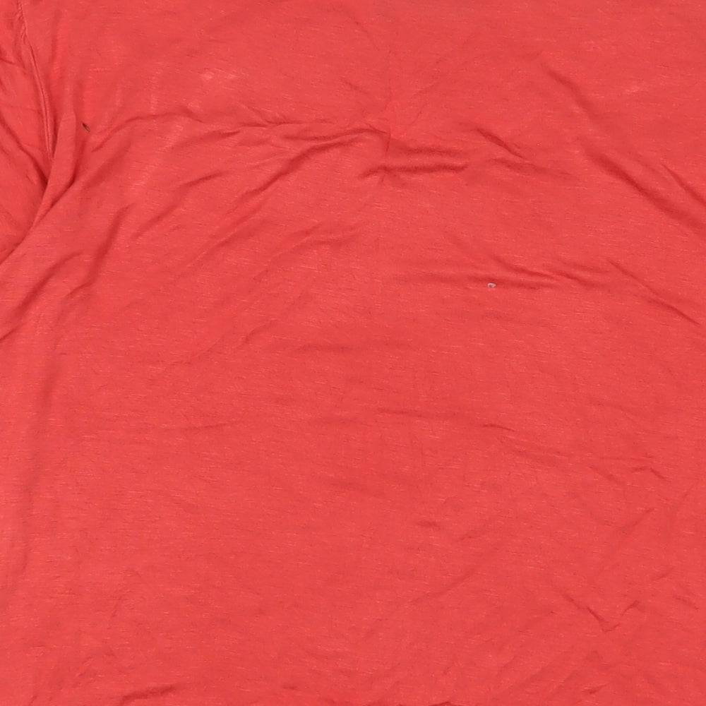 Klass Womens Orange Viscose Basic T-Shirt Size XL Boat Neck